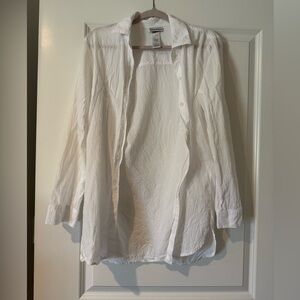 Tommy Bahama Women’s Cotton White Button Down Shirt size Small